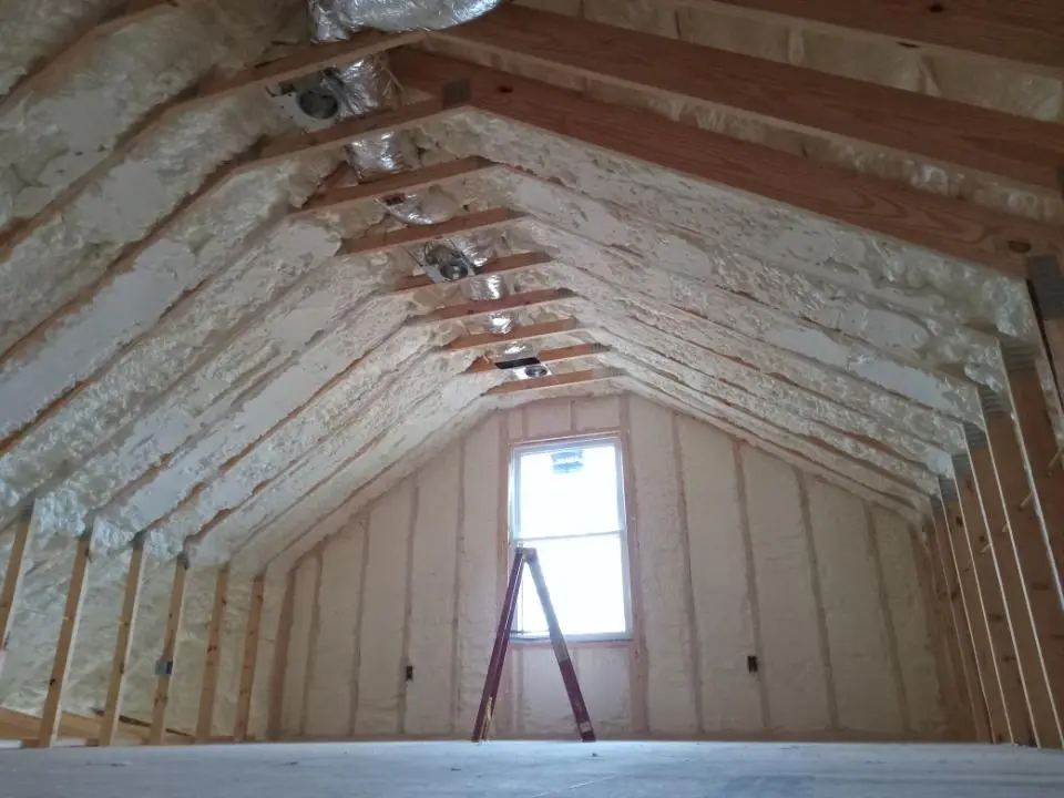 Spray foam roofing application for Crawl Space Insulation project in Holmdel